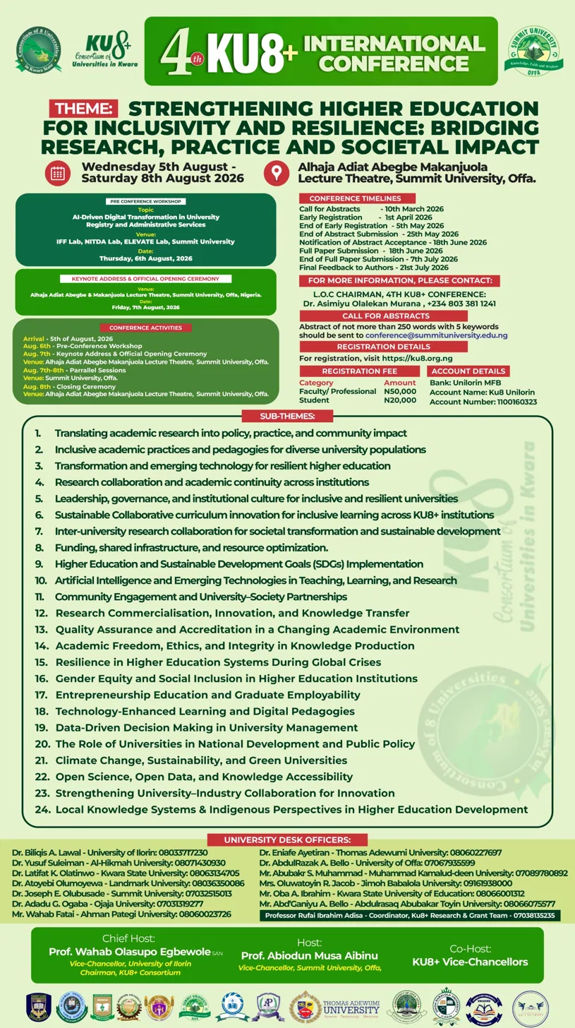 4th KU8+ International Conference Banner